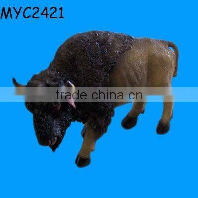 Handmade buffalo wildlife animal figure