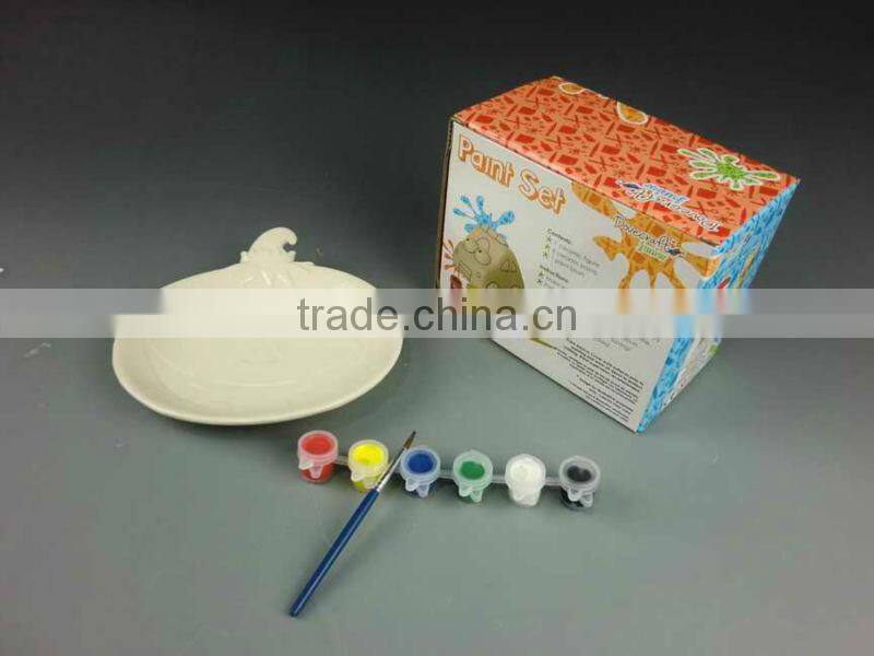 DIY pottery fish coin bank-diy ceramic christmas decorations -paint it yourself halloween gifts