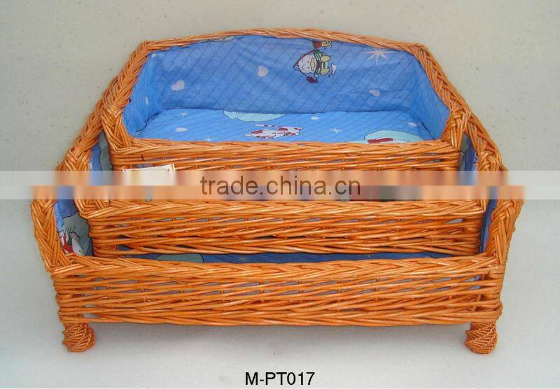 Large Oval Step-In wicker baskets for dogs