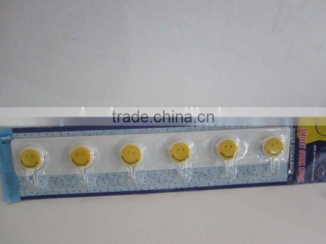 hook with round smile face patterns / plastic hook