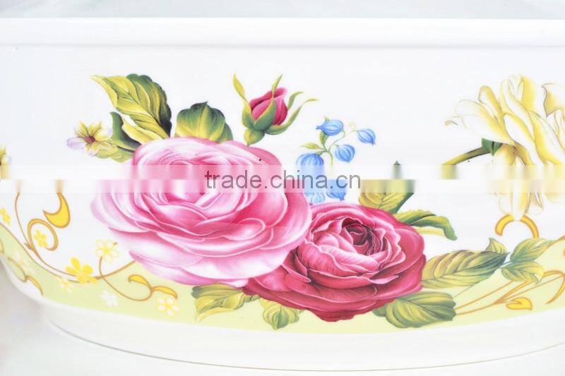 10" porcelain pot suitable for microwave oven with glas lid