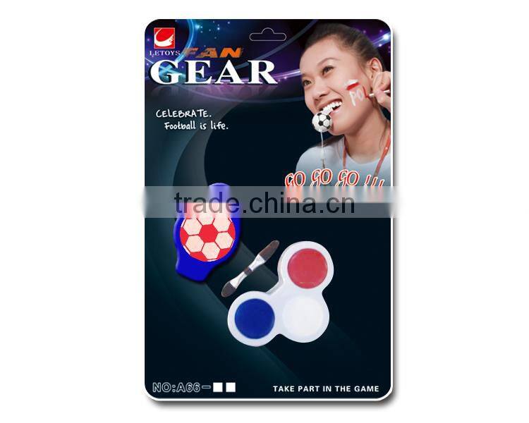 2016 Euro Cup sports fans face paint and plastic whistle factory supply