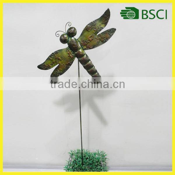 garden decoration metal Dragonfly sitck