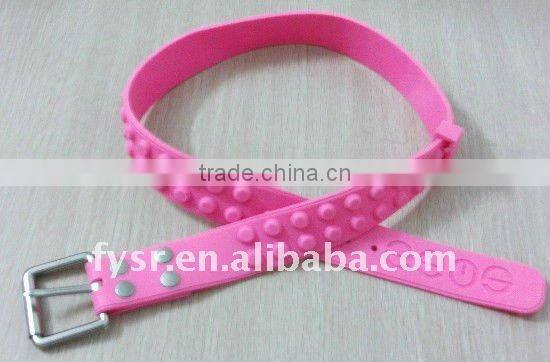 fashion colorful Golf silicone belt with dots