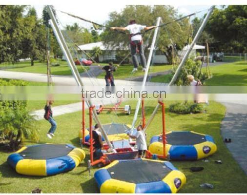Fashionable outdoor round mobile bungee trampoline
