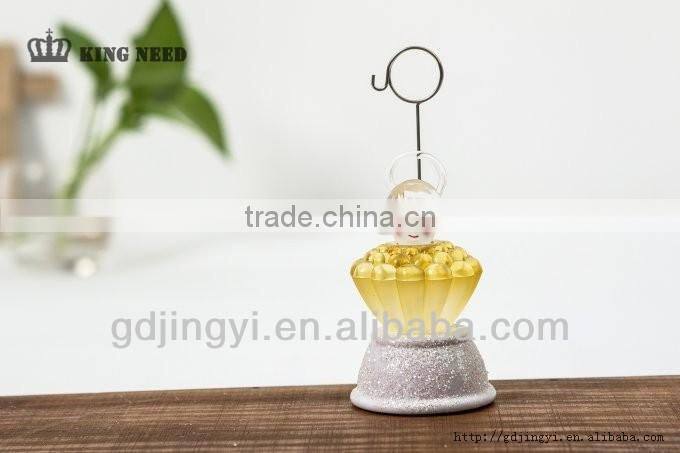 2016 Acrylic sweet girl shaped LED lighted card holder