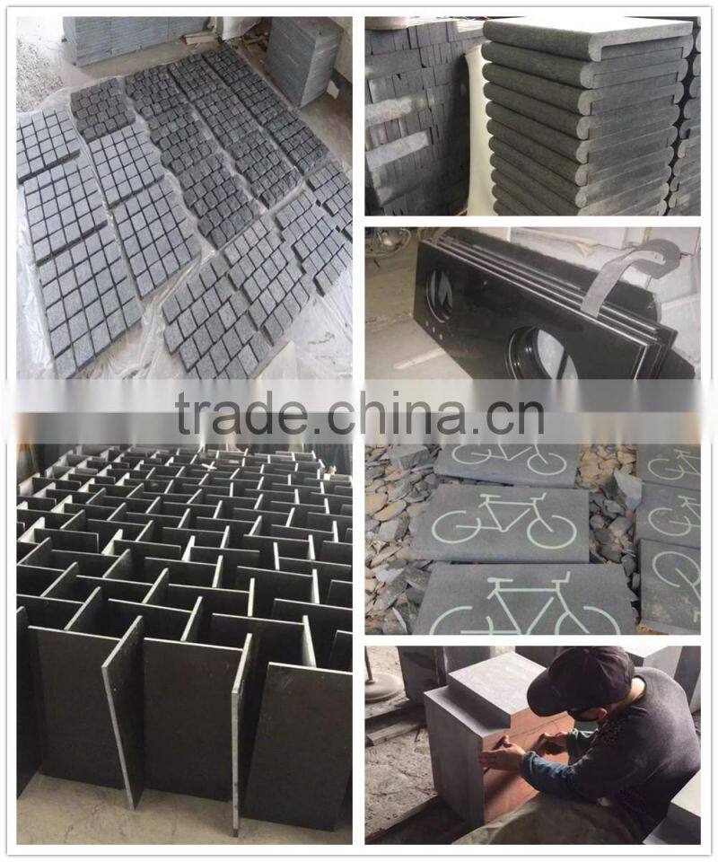 G684 black granite black basalt antique wall tiles