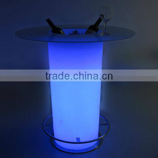 led lighting luminous ice bucket , Fashion outdoor led furniture LED Cocktail Table for LED Event Lighting