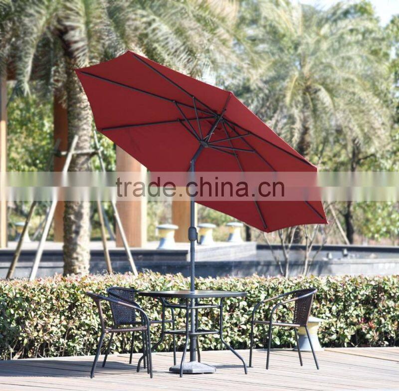 Outdoor Sun Garden Parasol Umbrella Parts Aluminium Market Umbrella