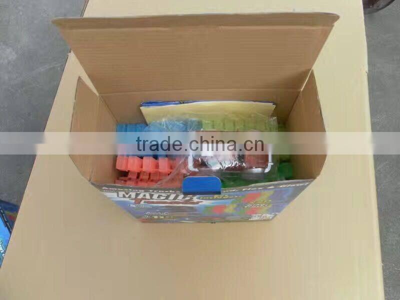 11ft 2017 hot sale cartoon colorful 220pcs Magic Track Toys set Bend Flex & Glow In The Dark Magic Track Toys set
