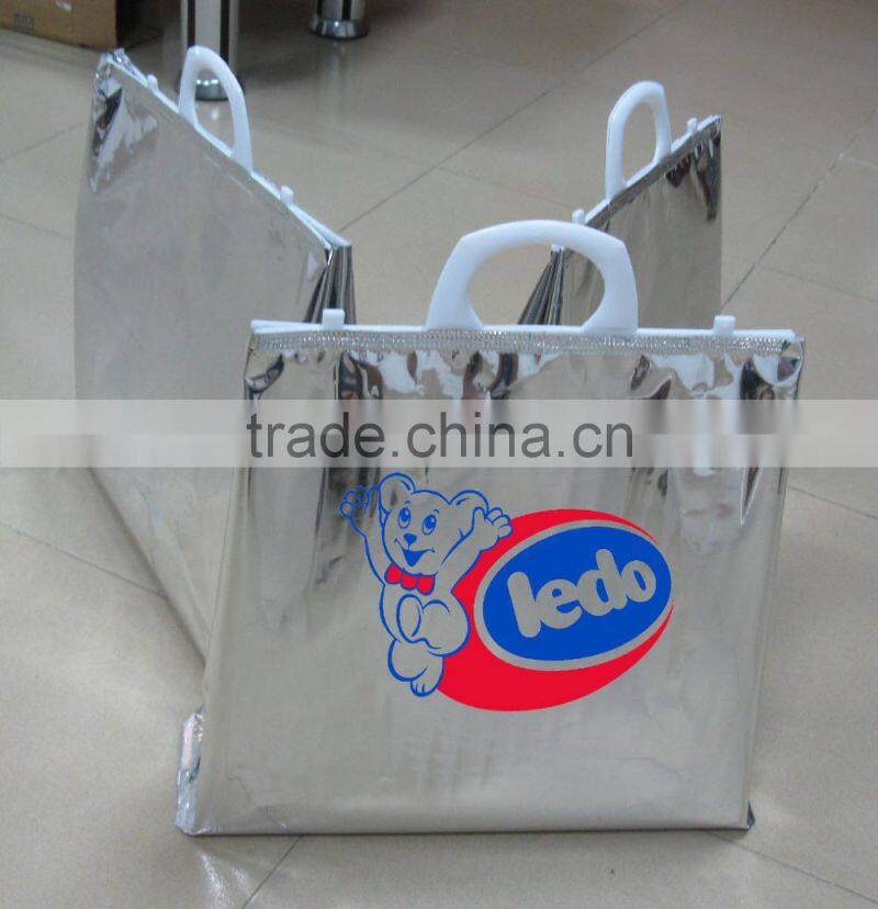 Custom Plastic Insulated Aluminum Cooler Bag Insulated Thermal Bag Insulated Foil Grocery Bag