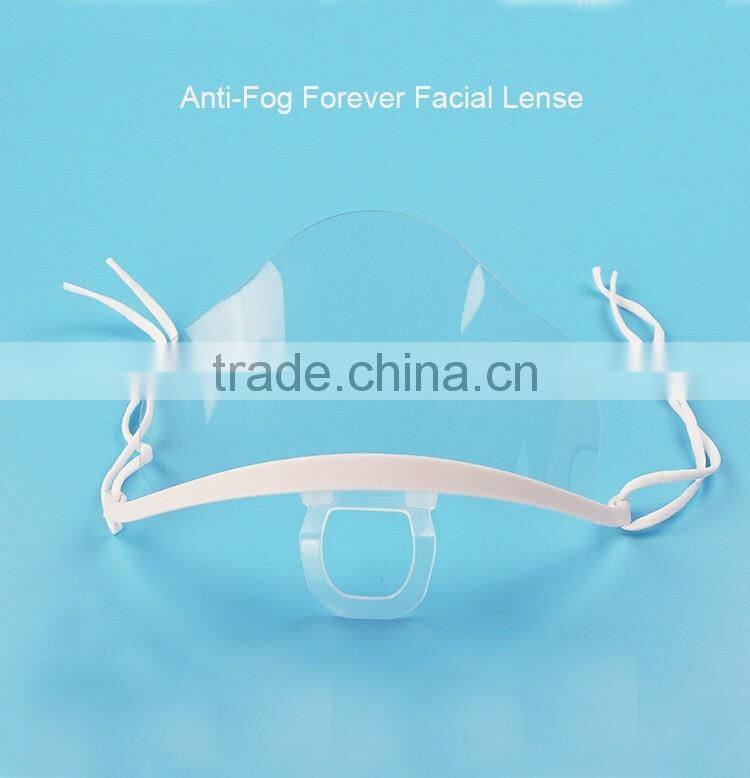 Factory directly sale catering industrial big smile sanitary clear plastic transparent face mask for food service in workshop