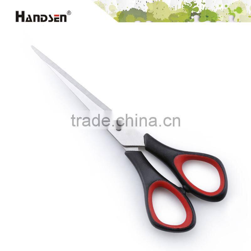 Popular 6-1/4" ruber soft handle pointed tip scissors