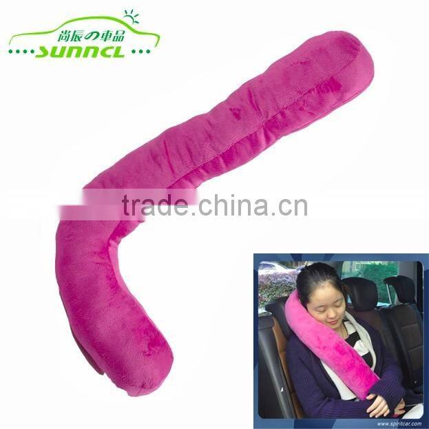 Flexible Optionally Velvet Fabric Memory Foam Cylinder Travel Neck Support Pillow