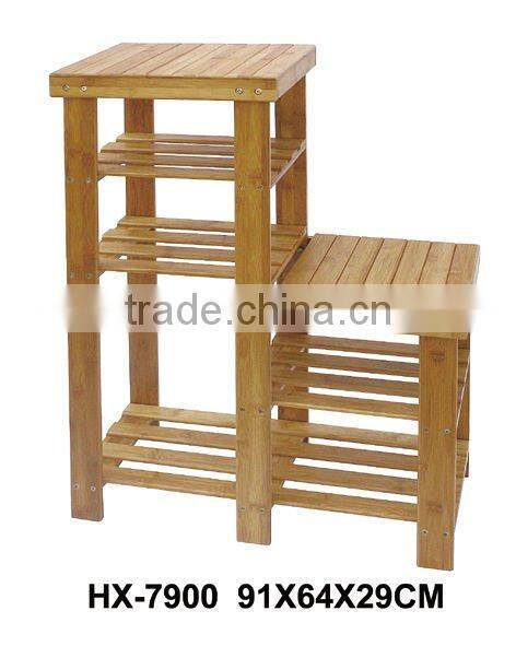 wooden bamboo shoes rack stand