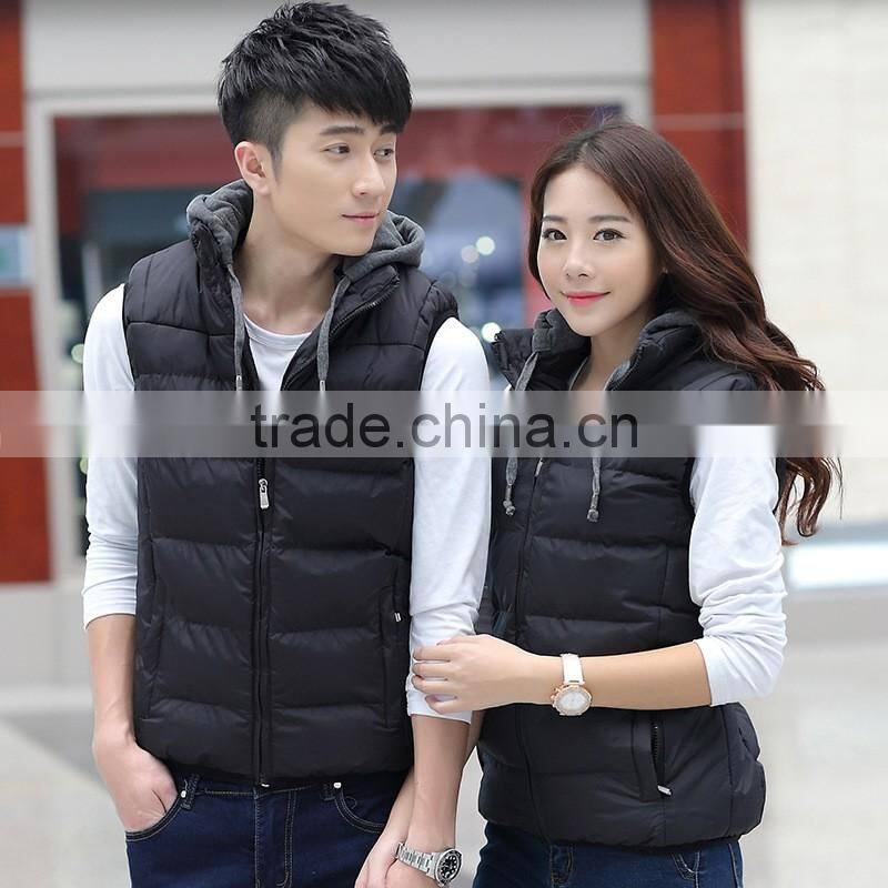 Hot Winter New down Cotton vest casual Slim jacket coat waistcoat for men and women