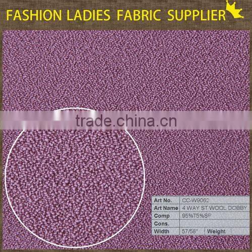 K NEW ARRIVAL HIGH QULITY 2015 NEW LADIES DRESS 100% POLY WOOL DOBBY PLAIN COATS BAGS SOLIDCHIFFON FABRIC