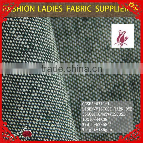 high qulity shirt garmnts dress 100% cheap linen fabric