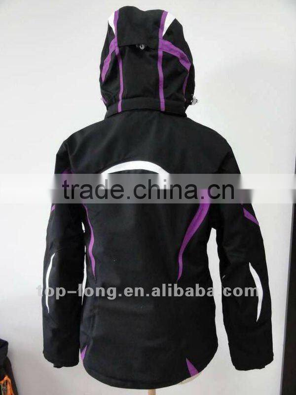 Women ourtdoor clothing brands insulated jacket with hood windproof&waterproof