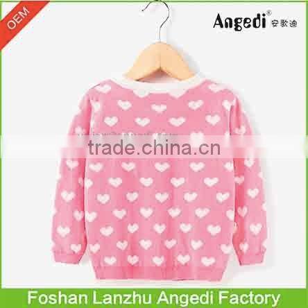 Original design Children clothing Girls Cardigan Brand Sweater Wool/cotton Knit Long-Sleeve cardigan