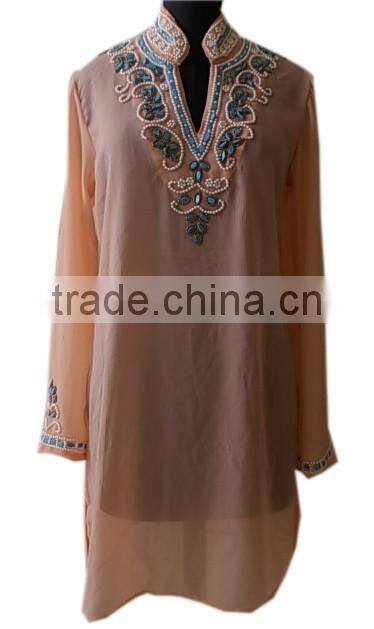 Printed Chiffon Beach Kaftan