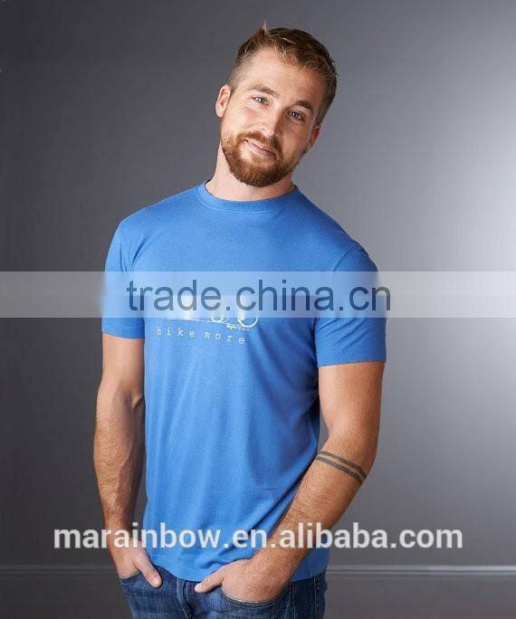 Super Soft Bamboo Organic Cotton Men's T Shirt Cycling Fitness T Shirt Bicycle T Shirt Water Based Printing Tee Wholesale