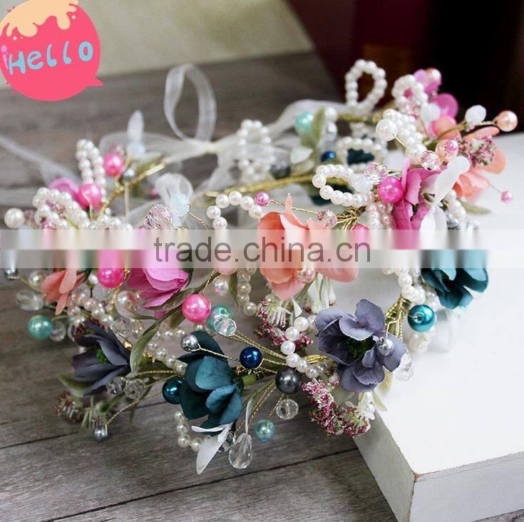 2017 Hot Sale Fashion Baby Girl Lace Flower Hair Band Fancy Hair Accessories