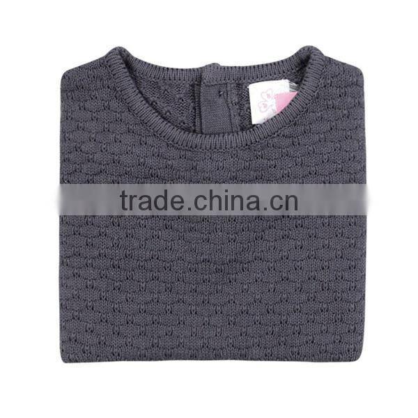 Baby simple designs knitwear clothing short sleeve baby knitting dress