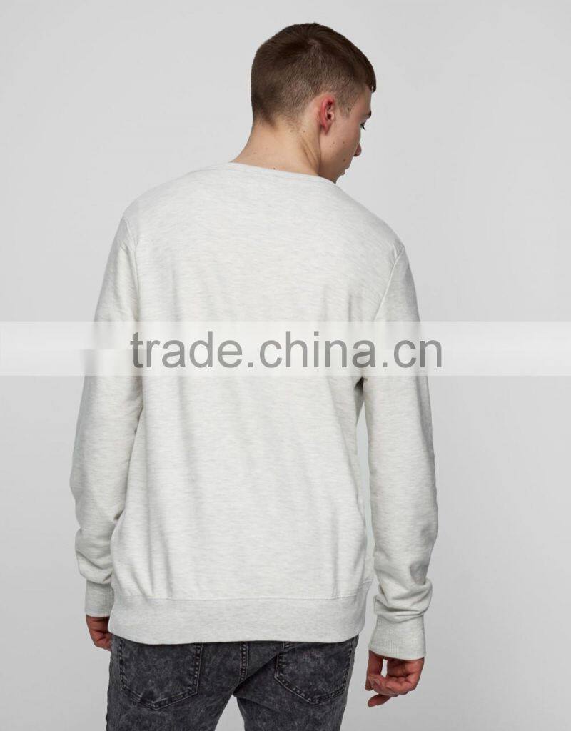 2017 Wholesale mens plain Crewneck Sweatshirt 100% Cotton Custom 3d Printing Sweatshirt
