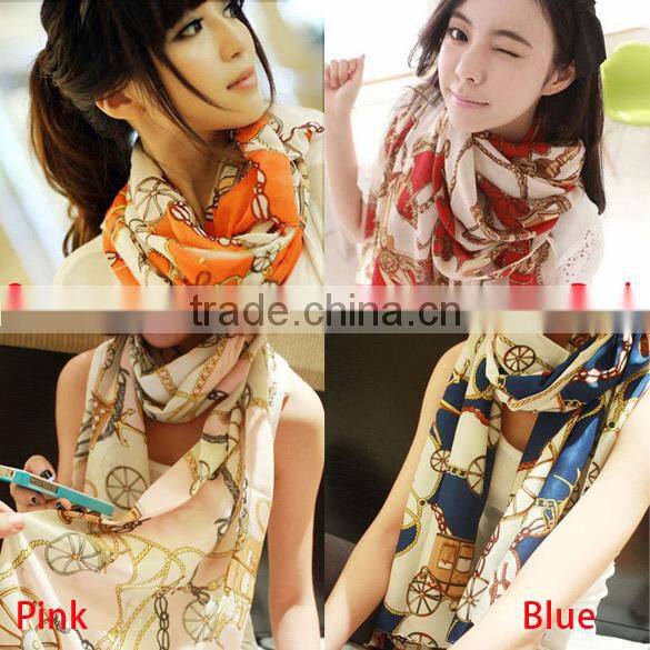 Fashion Women's Wheel Pattern Chiffon Type of Scarf for Women 13420