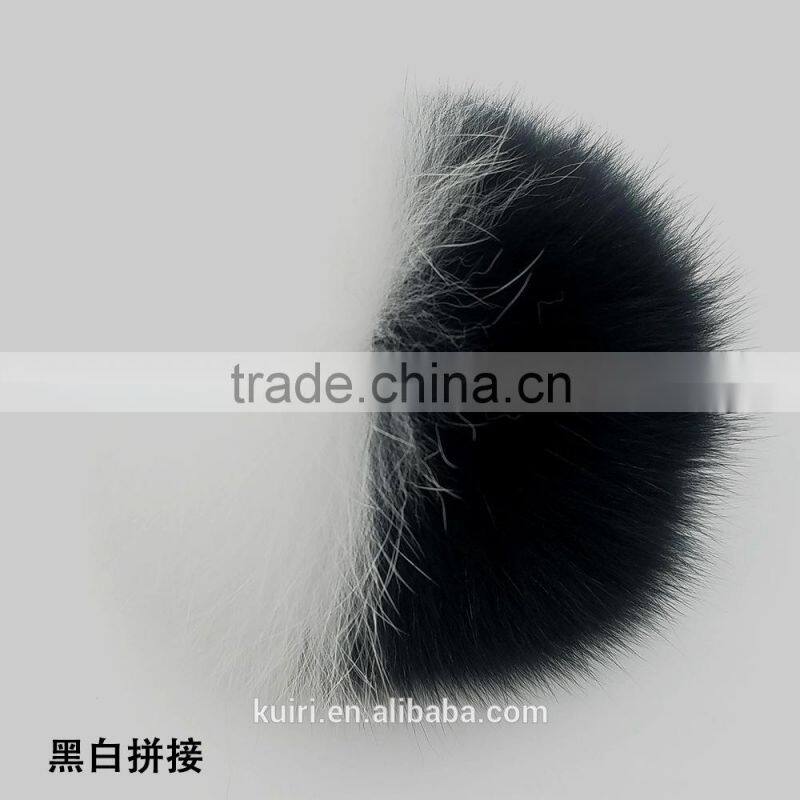 Multicolor genuine fox pom poms with 12cm