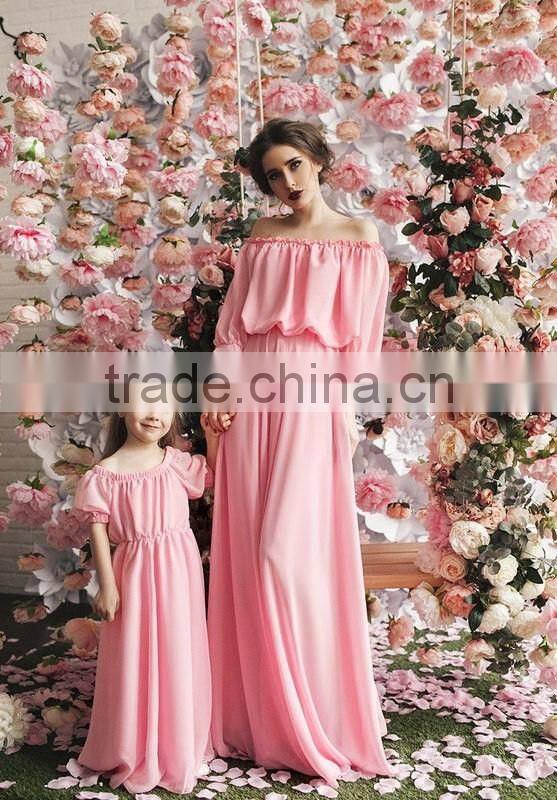 Matching Mother And Me Dresses Family Look Mother And Daughter Dresses Chiffon Maxi Dresses