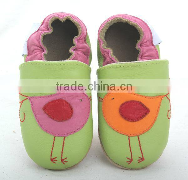 Lowest price soft sole leather baby shoes girl animal print shoes