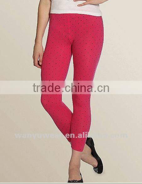 yong girl seamless jacquard dots leggings