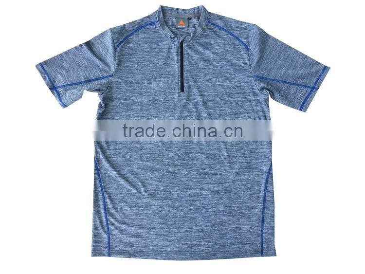 1/4 zipper sport t-shirt quick dry polo shirt