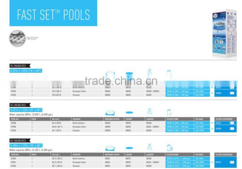 Bestway 4.57 m x 1.07 m trapezoidal swimming pool