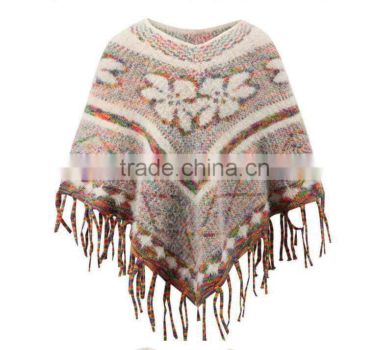New Fashion Girl Knitting pullover Poncho Sweater