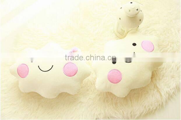 Hot sale new plush toys white cute cloud shape plush toys cartoon plush pillows