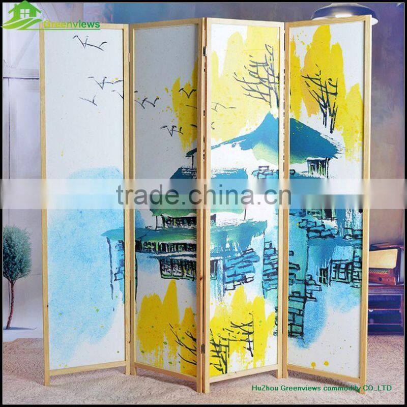Living room partition, lows room partition,changing room partition panels printing canvas folding screen GVSD006