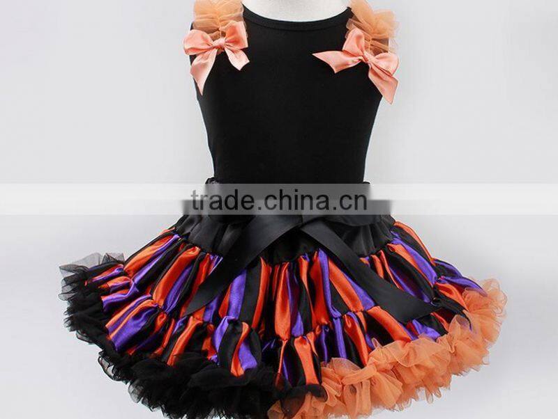 children clothes,black cotton t shirt with pettiskirts, tutus