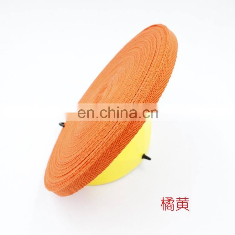 factory supply stock colored 1cm herringbone cotton webbing