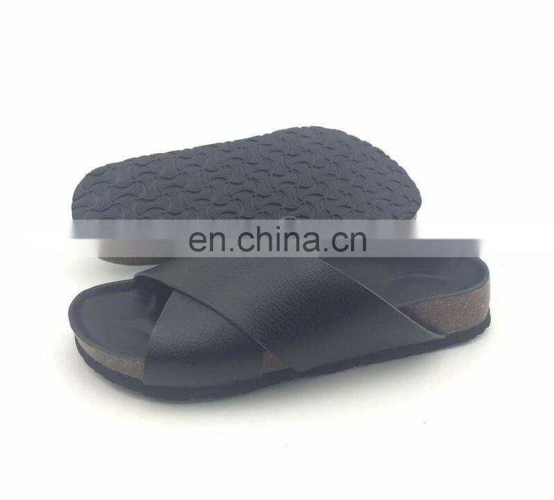 Wholesale birken cork sandal leather stock slippers mens oxford slipper