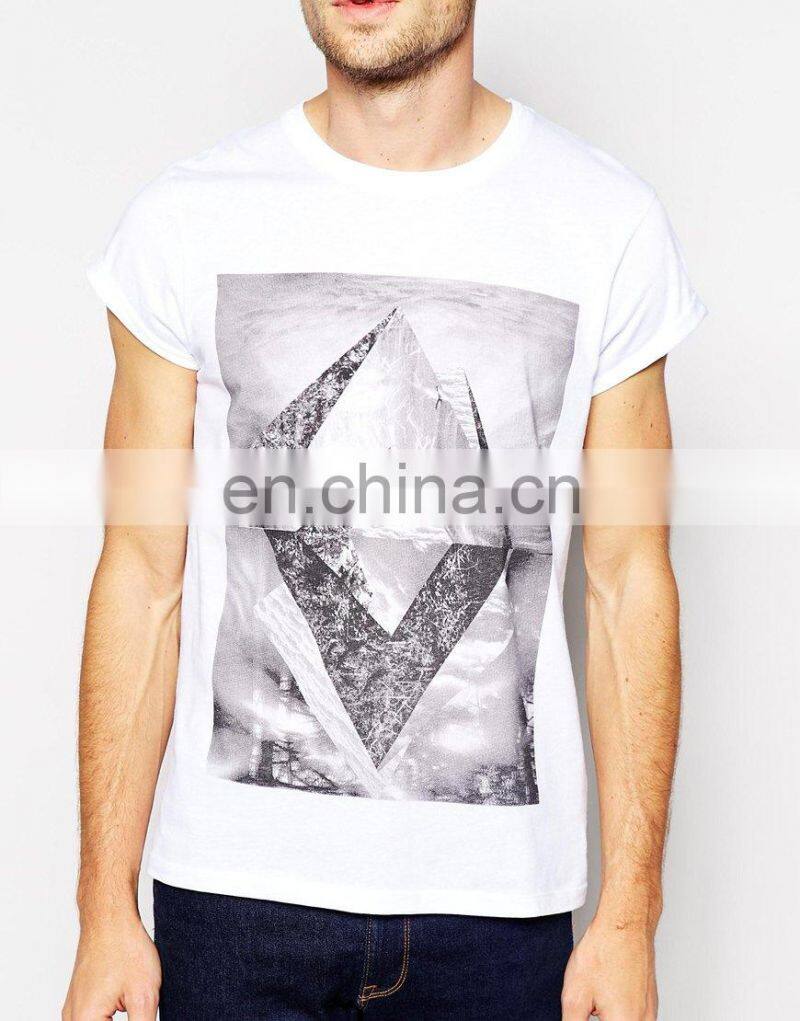tshirt with abstract photo print/printed custom designs tshirt/high fashion men clothing tshirt model-sc333