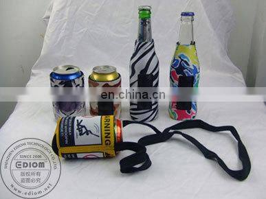 USA Flag Sex Girl Freezable 12oz Hot Selling Manufacture Printed Summit Reusable Neoprene High Quality Insulated Cooler Bag