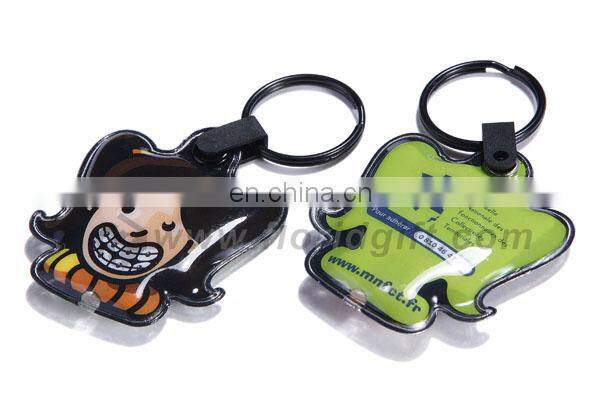 Promotion led flashlight torch keychain/cartoon PVC smart key chain with led light