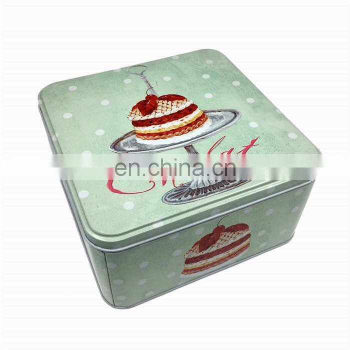 Custom square small gift metal chocolates biscuits cookies cake tin