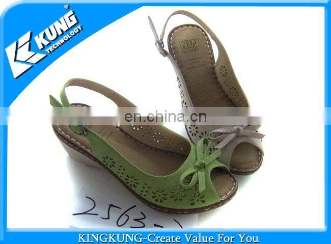 Grey pierced lady vamp shoes upper