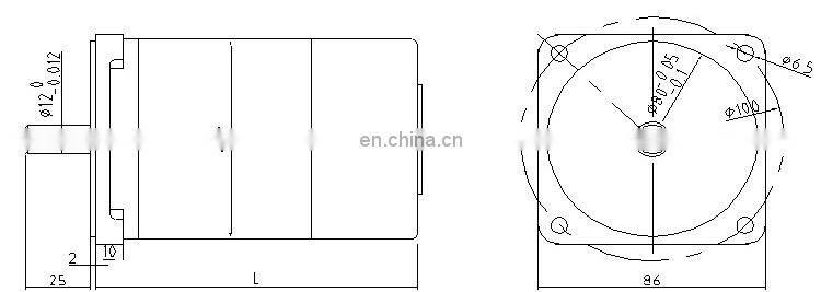 OD 82 mm brushed motor electric 12v high speed permanent magnet electric dc motor 3000 rpm BMM406