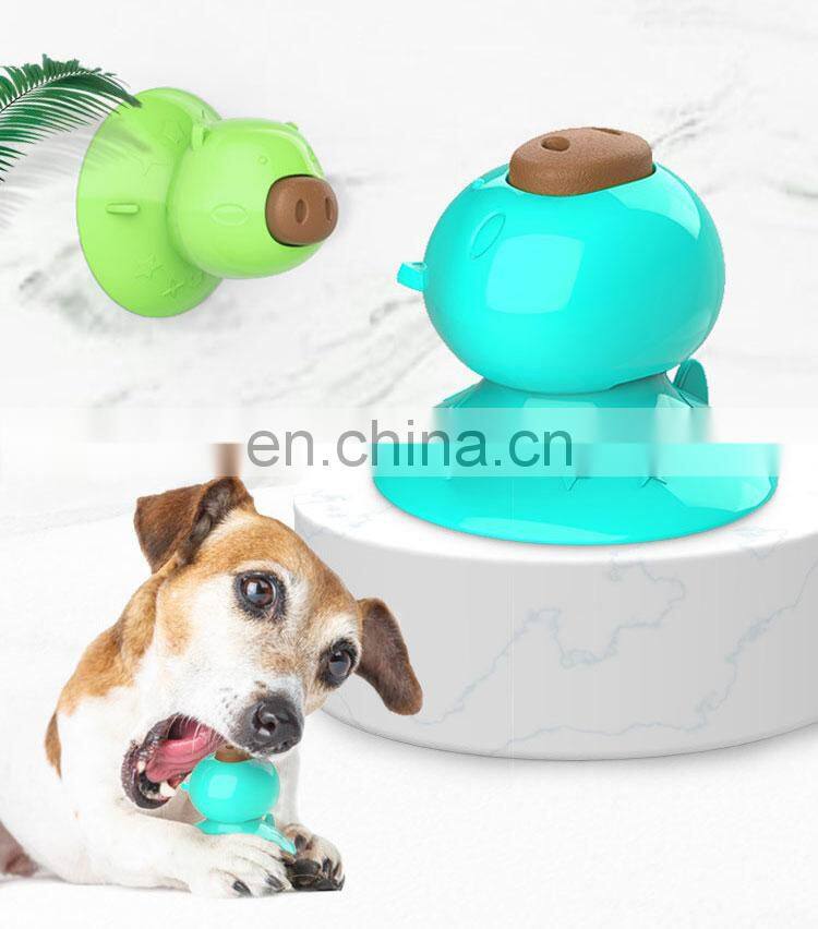 Pet Products Explosion Model Sucker Dog Toy Licking Device Licking Resistant Rubber Plate Molar Cake Puzzle Bite