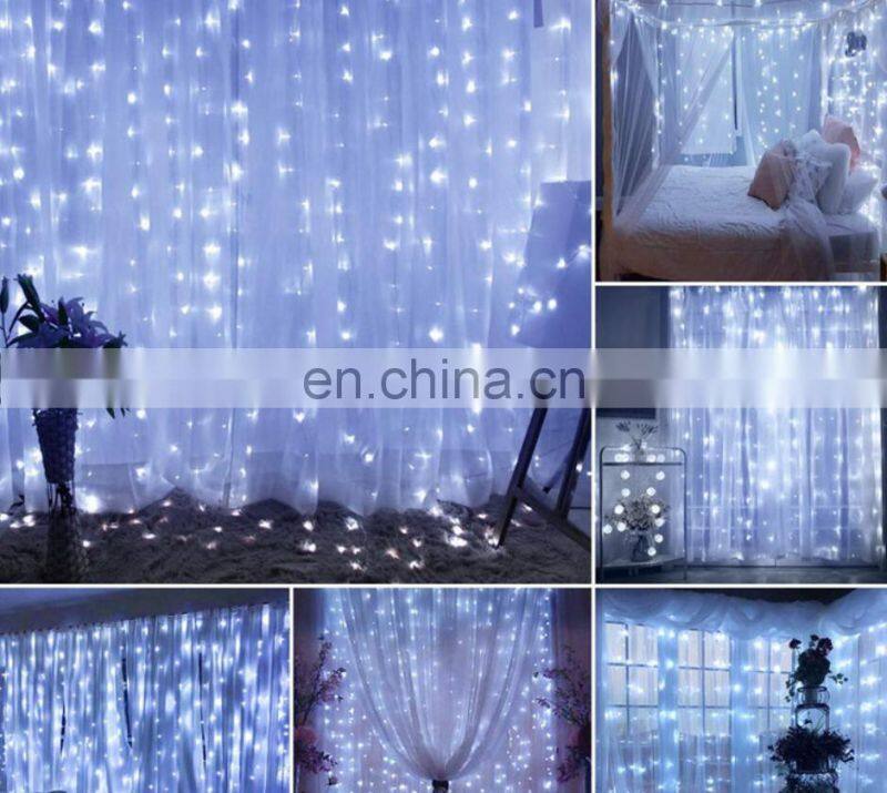 Amazon USB supply remote control led light curtain for home holiday decoration